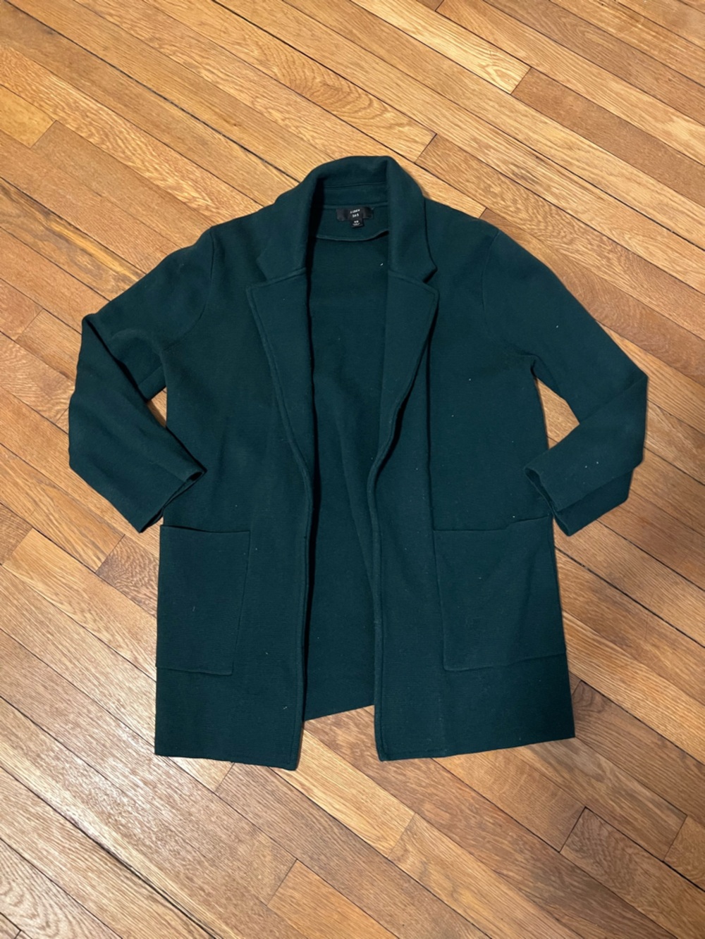 J. Crew Teal Open-Front Knit Cardigan
